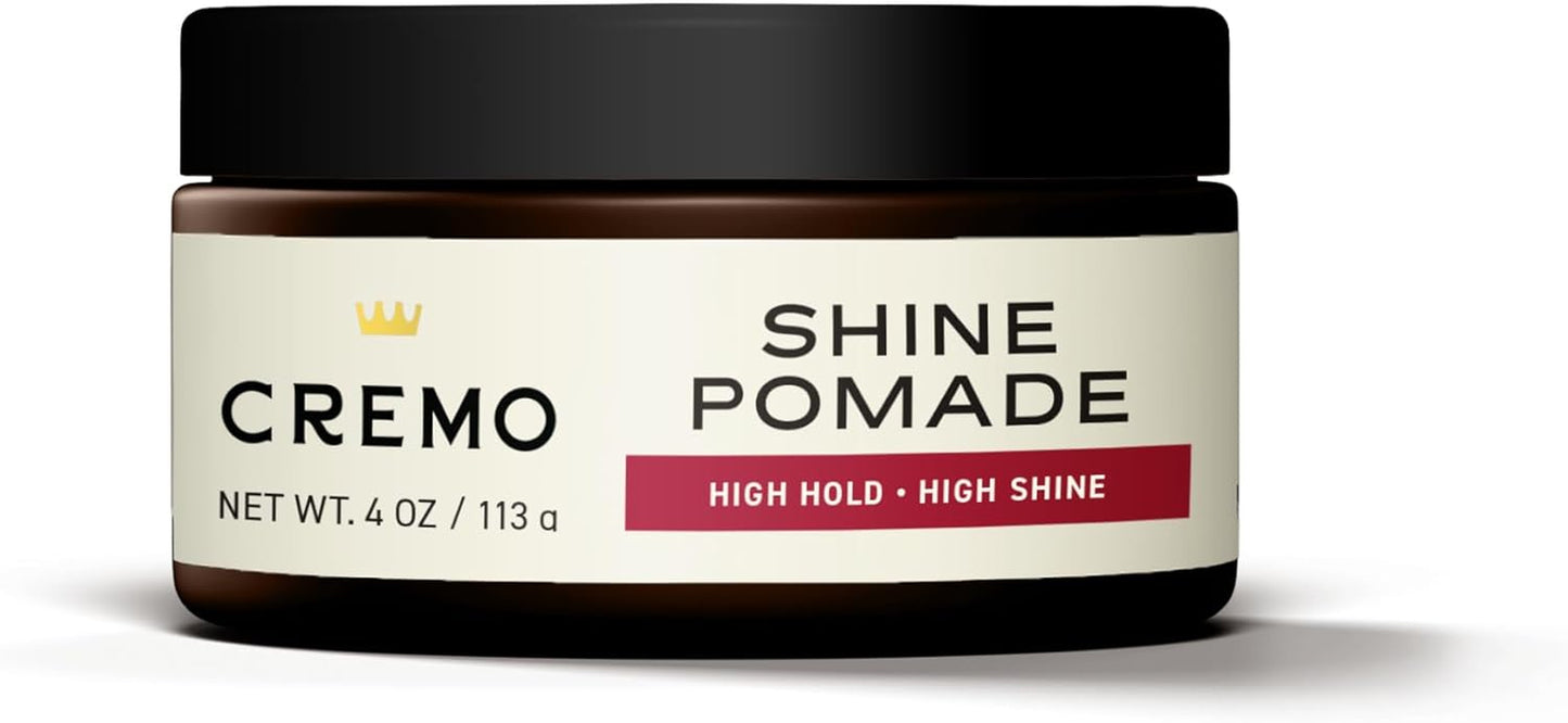 Premium Barber Grade Hair Styling Shine Pomade, High Hold & Shine, 4 Oz (Packaging May Vary)